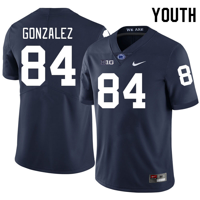 Youth #84 Peter Gonzalez Penn State Nittany Lions College Football Jerseys Stitched-Navy